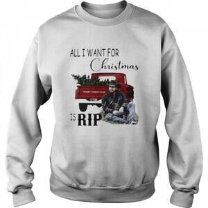 All I Want For Christmas Is Rip Funny Holiday Cozy Graphic Sweatshirt
